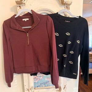 Z Supply and Betsey Johnson Pull over tops Size Small and Medium